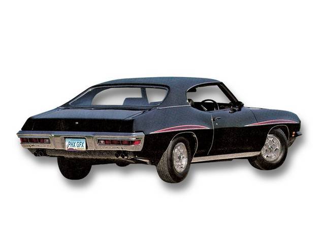 STRIPE KIT, Eyebrow, White / Clear / Red, incl non-reflective fender, door and quarter panel stripes, squeegee and instructions, repro