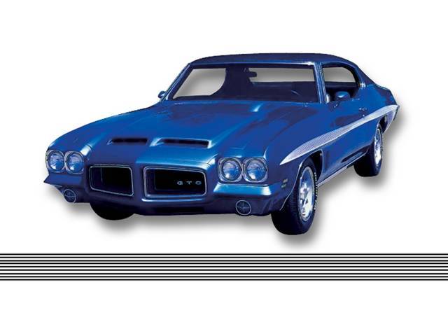 STRIPE KIT, 9 Stripe, black (nine black and eight transparent stripes), incl fender, door and quarter panel stripes, squeegee and instructions, repro