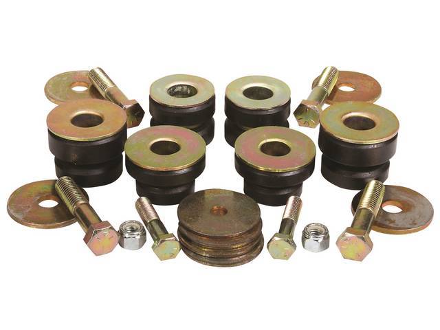 Subframe Bushing Kit, Polyurethane, Black, Energy Suspension, (34), reproduction