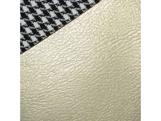 Restoration Quality Rear Seat Upholstery Set, Deluxe Houndstooth, Parchment / Pearl Metallic, Reproduction for (1968)