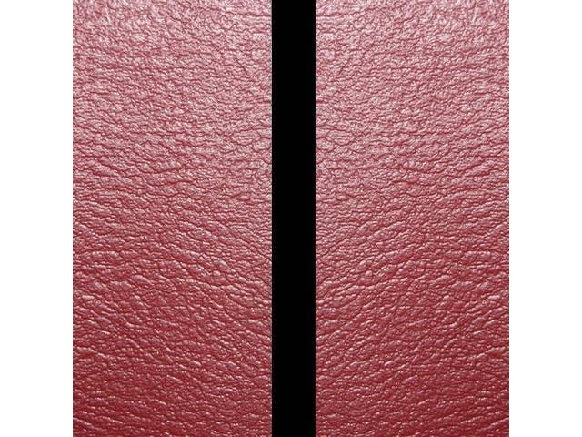 Restoration Quality Fixed Rear Seat Upholstery, Deluxe, Red w/ Black Stripe, Reproduction for (1967)