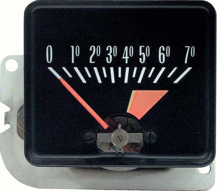 1971-72 Nova, In Dash Tachometer, 5000 Redline, 7000 RPM, White Numbers