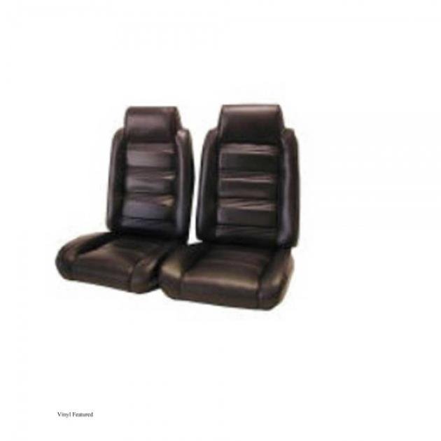 Malibu Seat Cover, Front Bucket Seats with Built in Head Rests & Rear Bench, Vinyl With Velour, 1978-1981