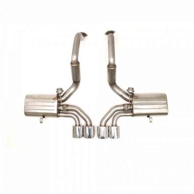 Corvette Fusion Exhaust System, B&B, With Quad Oval Tips, 1997-2004