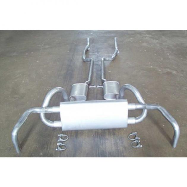 Exhaust System, Small Block With Resonators, Except Z28, Original Style, 1967-1968