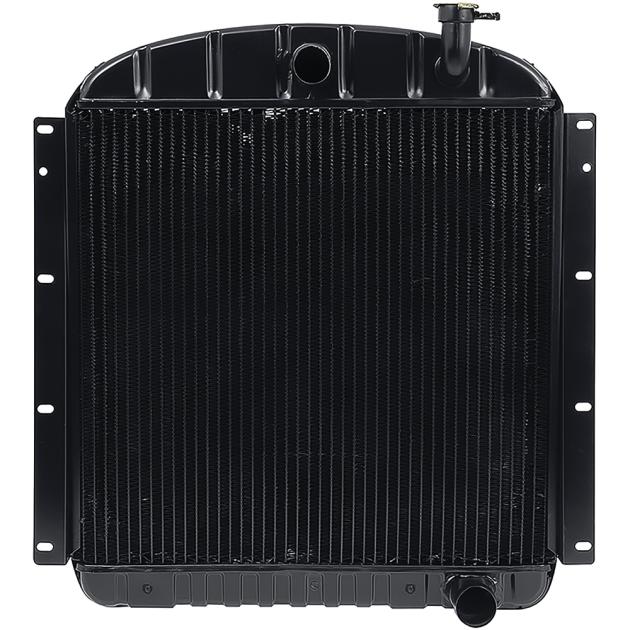 1955-59 GMC with Pontiac V8 and AT 4 Row Copper/Brass Radiator (22-3/8" x 23-1/2" x 2-5/8" Core)
