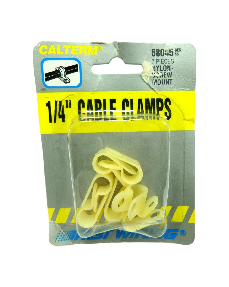 Calterm 68045 (1/4″) Cable Clamps 7 Pieces Nylon Screw Mount