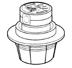 Caretaker Pop Up Dust & Vac Flow Adjust Head Only, Gray | CT 3-9-393