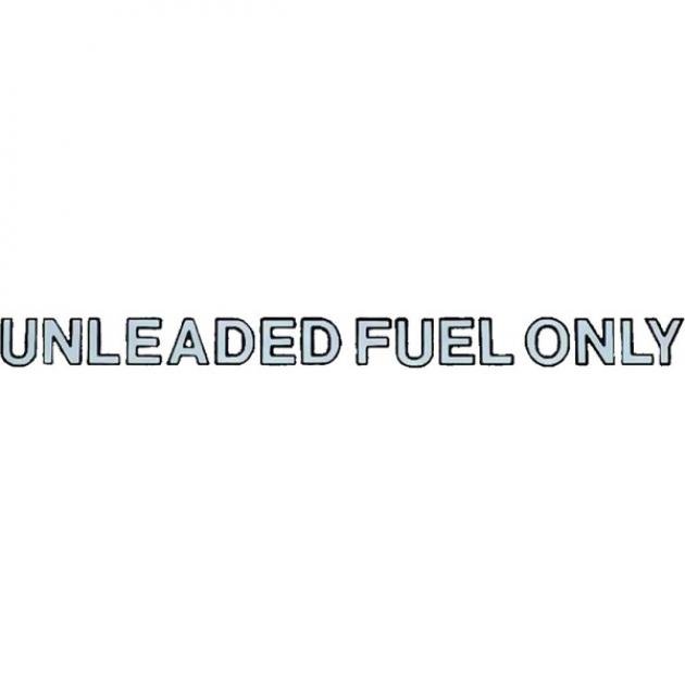 Nova Unleaded Fuel Only Decal, Straight, 1975-1979