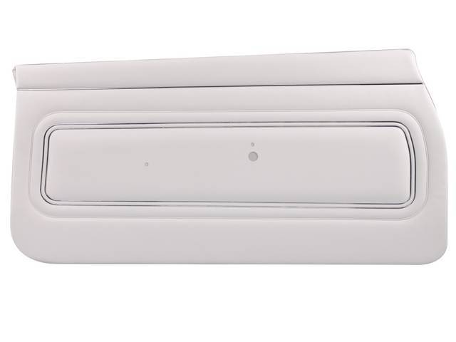 PANEL SET, Inside Door, Std, White (actual color, GM called Ivory), PUI, *Silver Edition*, madrid grain vinyl
