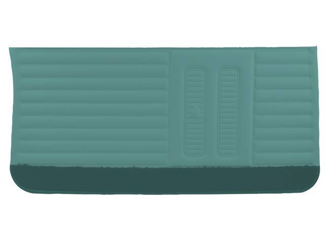 PANEL SET, Inside Door, Std, Dark Aqua (actual color, GM called Aqua or Dark Aqua) w/ aqua lower carpets, PUI, *Silver Edition*, seville grain vinyl