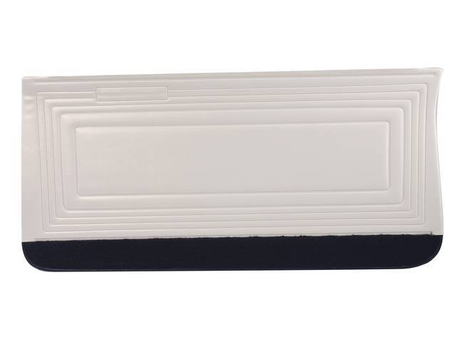 PANEL SET, Inside Door, Std, Parchment w/ black lower carpets, PUI, *Silver Edition*, madrid grain vinyl