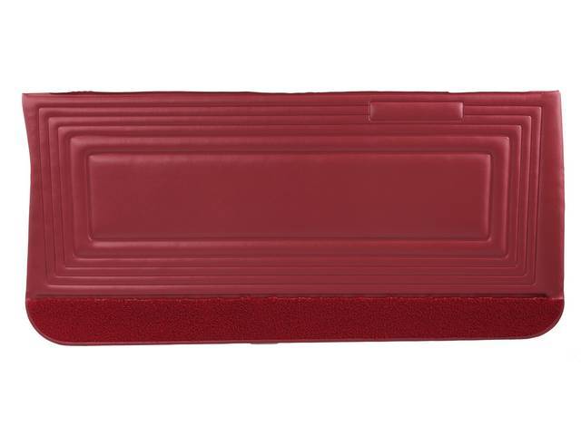 PANEL SET, Inside Door, Std, Metallic Red (actual color, GM called Red or Medium Red) w/ red lower carpets, PUI, *Silver Edition*, madrid grain vinyl