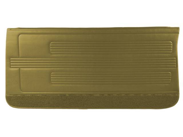 PANEL SET, Inside Door, Std, Gold (actual color, GM called Gold or Medium Gold) w/ gold lower carpets, PUI, *Silver Edition*, madrid grain vinyl