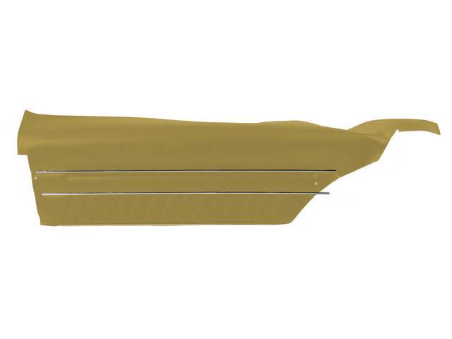 PANEL SET, Inside Quarter, Std, Saddle (actual color, GM called Saddle or Medium Saddle), PUI, *Silver Edition*, madrid grain vinyl