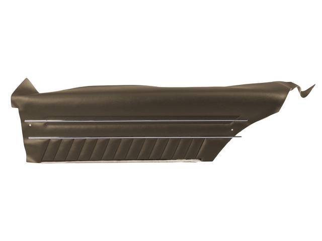 PANEL SET, Inside Quarter, Std, Dark Saddle (actual color, GM called Brown or Dark Brown), PUI, *Silver Edition*, madrid grain vinyl