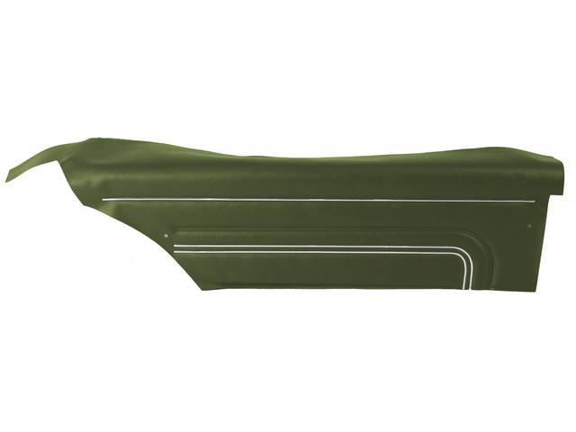 PANEL SET, Inside Quarter, Std, Jade Green (actual color, GM called Jade), PUI, *Silver Edition*, madrid grain vinyl
