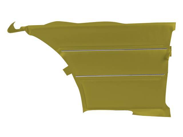 PANEL SET, Inside Quarter, Std, Mustard Gold (actual color, GM called Gold or Medium Gold), PUI, *Silver Edition*, madrid grain vinyl