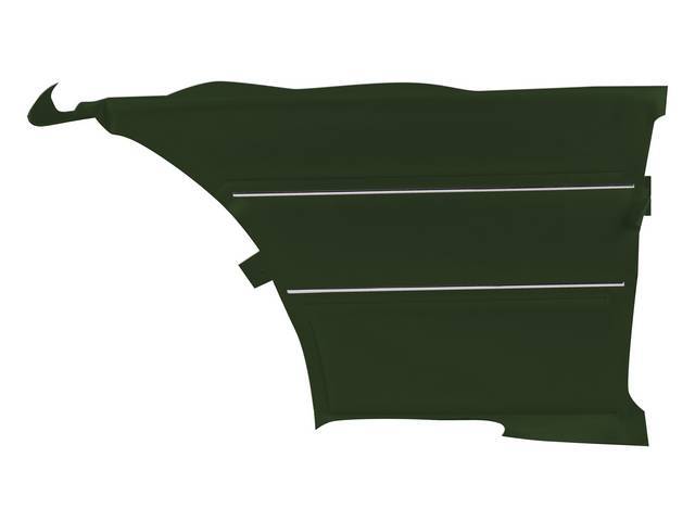 PANEL SET, Inside Quarter, Std, Dark Metallic Green (actual color, GM called Green or Midnight Green), PUI, *Silver Edition*, madrid grain vinyl