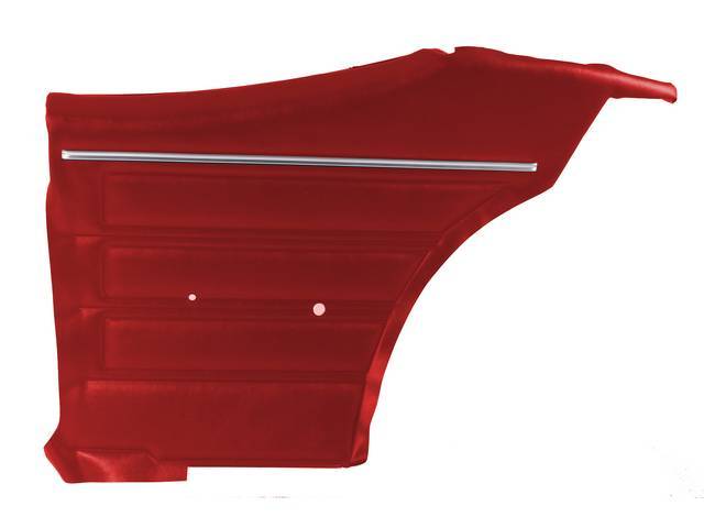 PANEL SET, Inside Quarter, Pre-Assembled, Std, Red (actual color, GM called Red or Medium Red), PUI, *Silver Edition*, madrid grain vinyl
