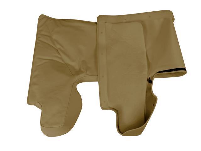 TOP BOOT, Dark Saddle (actual color, GM called Saddle or Light Saddle), PUI, seville grain vinyl, does not incl clips