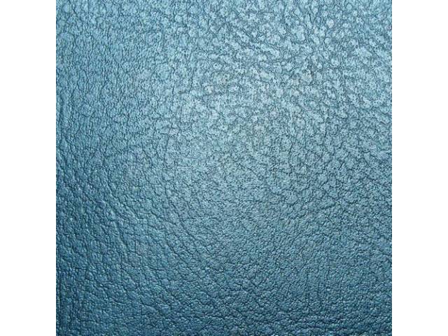 UPHOLSTERY SET, Front Bench, 50-50 split back w/o arm rest, Light Blue (actual color, GM called Medium Blue), PUI, madrid grain vinyl