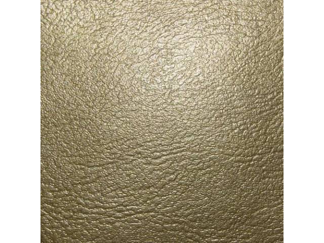 UPHOLSTERY SET, Front Bench, 50-50 split back w/o arm rest, Gold (actual color, GM called Medium Gold), PUI, madrid grain vinyl