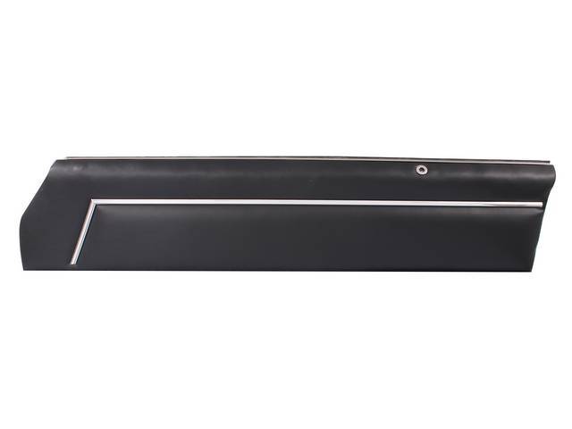 PANEL SET, Inside Door, Std, Black, PUI, *Silver Edition*, sierra grain vinyl w/ elk grain inserts