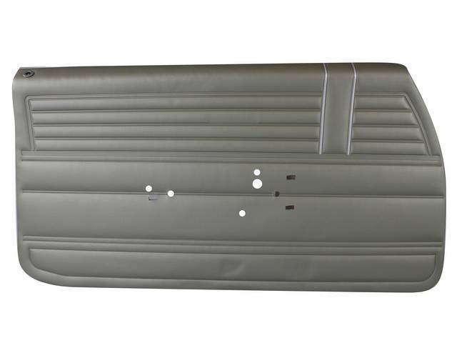 PANEL SET, Premium, Inside Door, Pre-Assembled, Willow Gold (Std listed as Ivy Gold), Madrid grain vinyl w/ correct chrome accent strips