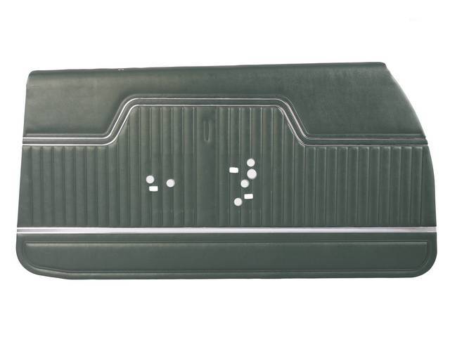 PANEL SET, Premium, Inside Door, Pre-Assembled, Metallic Green (Std listed as Dark Green Metallic), madrid grain vinyl, no emblems incl