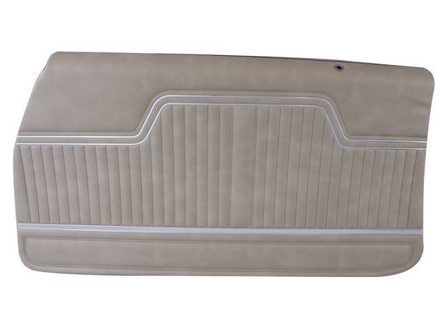 PANEL SET, Premium, Inside Door, Pre-Assembled, Sandalwood, elk grain vinyl w/ correct chrome accent strips, no emblems incl