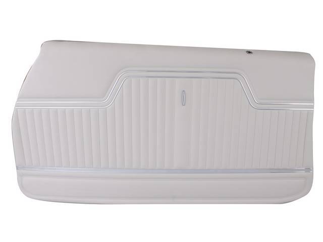 PANEL SET, Premium, Inside Door, Pre-Assembled, White, Madrid grain vinyl w/ correct chrome accent strips, no emblems incl
