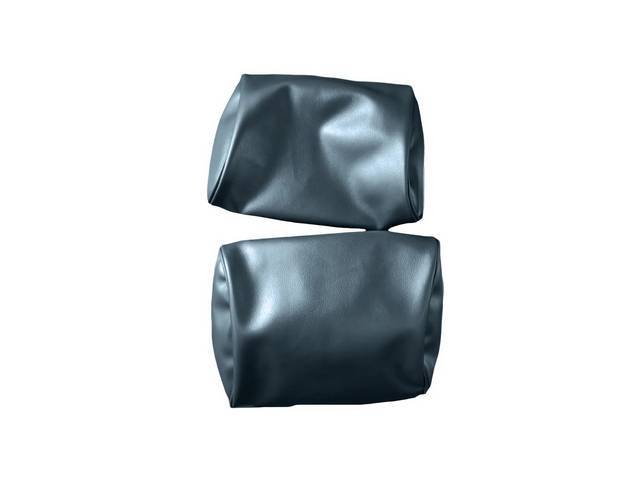 COVER SET, Head Rest, Premium, Bench, Metallic Blue (Std listed as Dark Blue), Madrid grain vinyl