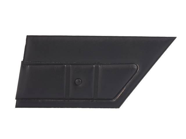 PANEL SET, Inside Quarter, Std, Black, PUI, *Silver Edition*, sierra grain vinyl w/ elk grain inserts