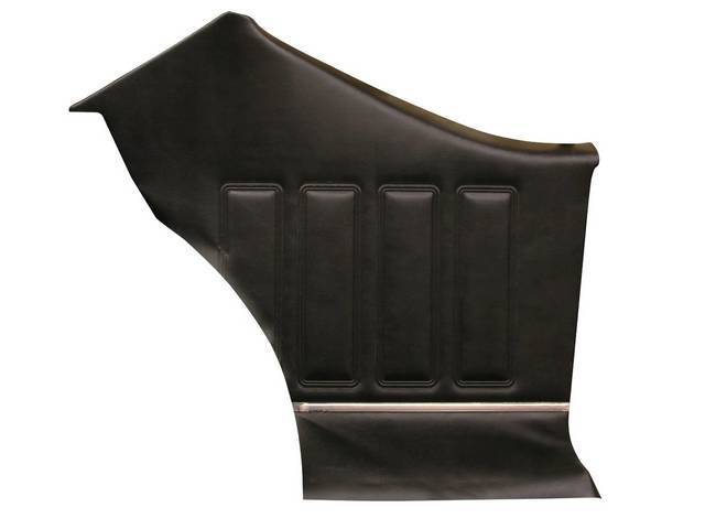 Premium Quarter Trim Panel Set, Pre-Assembled, Buick-style, Black madrid grain vinyl