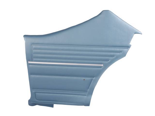 PANEL SET, Premium, Inside Quarter, Pre-Assembled, Teal Blue (Std listed as Light Blue), madrid grain vinyl