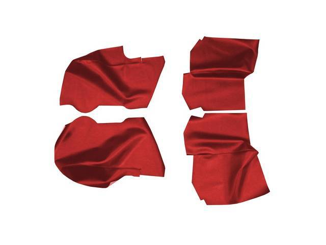 ARM REST COVER SET, Premium, Inside Quarter, Red used in Two-Tone Red, Legendary, Madrid grain vinyl, (4)
