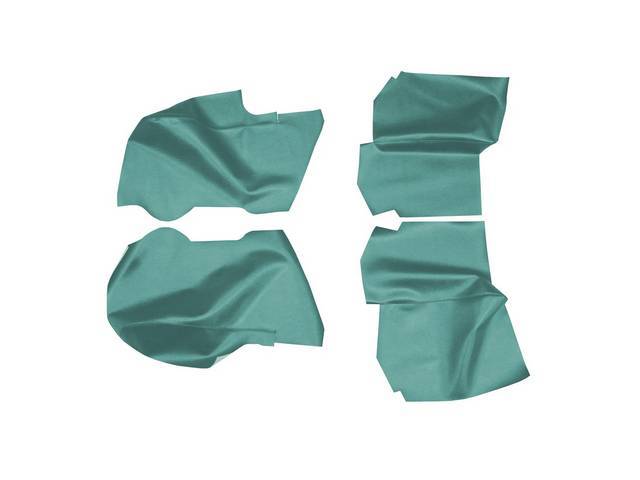 ARM REST COVER SET, Premium, Inside Quarter, Dark Aqua - Light Aqua (Std listed as Two-Tone Aqua), Legendary, Madrid grain vinyl, (4)