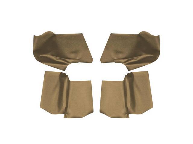 ARM REST COVER SET, Premium, Inside Quarter, Gold / Metallic Gold, Legendary, Madrid grain vinyl, (4)