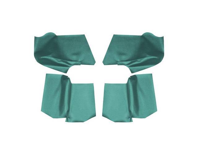 ARM REST COVER SET, Premium, Inside Quarter, Metallic Turquoise (Std listed as Aqua), Legendary, Madrid grain vinyl, (4)