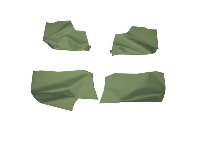 ARM REST COVER SET, Premium, Inside Quarter, Light Metallic Green (Std listed as Medium Green), Legendary, Madrid grain vinyl, (4)