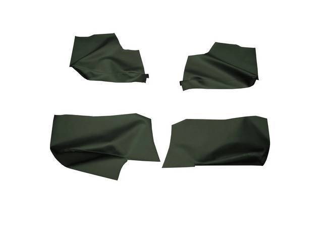 ARM REST COVER SET, Premium, Inside Quarter, Dark Metallic Green, Legendary, Madrid grain vinyl, (4)