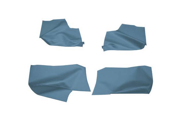 ARM REST COVER SET, Premium, Inside Quarter, Metallic Blue (Std listed as Bright Blue), Legendary, Madrid grain vinyl, (4)