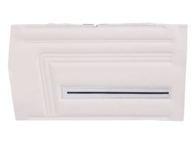 PANEL SET, Premium, Inside Quarter, Frost White (Std listed as White), madrid grain vinyl w/ textured chrome accent
