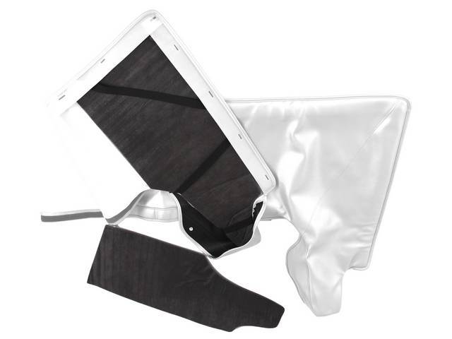 TOP BOOT, Premium, Frost White (Std listed as White), Legendary, madrid grain vinyl, incl clips