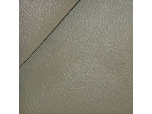 Upholstery Set, Premium, Front Bench, 50-50 split back w/o arm rest, Fawn - Parchment, madrid grain vinyl w/ *fake* stitch heat-sealed back panel