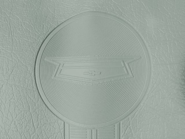 Upholstery Set, Premium, Rear Seat, White, seville grain vinyl w/ heat-sealed Chevy symbol on top center panel