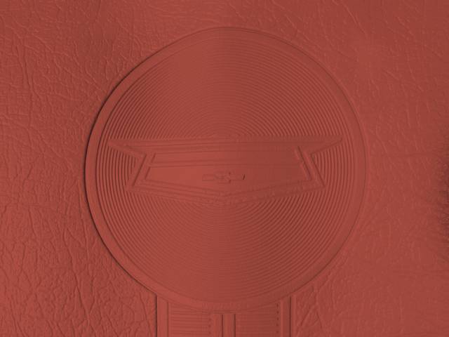 Upholstery Set, Premium, Rear Seat, Red, seville grain vinyl w/ heat-sealed Chevy symbol on top center panel
