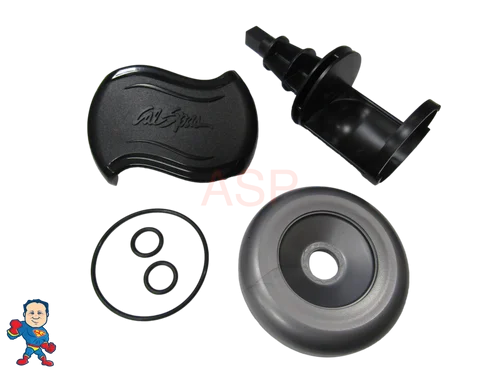 Complete Diverter Valve Repair Kit – Swoosh Knob, Stem, 3 3/4″ Buttress Cap & O-Rings for Cal Spa Hot Tubs