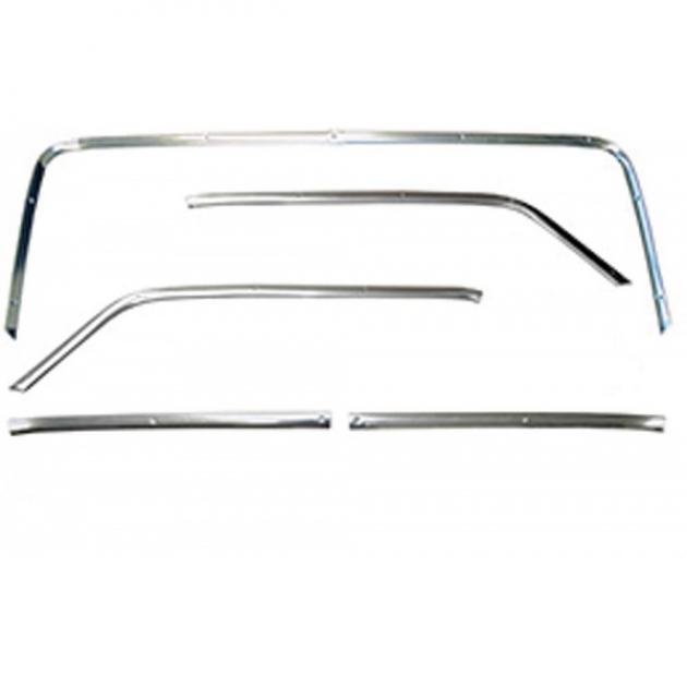 Full Size Chevy Headliner Trim Set, Anodized Aluminum, 2-Door Hardtop, Impala, 1962-1964